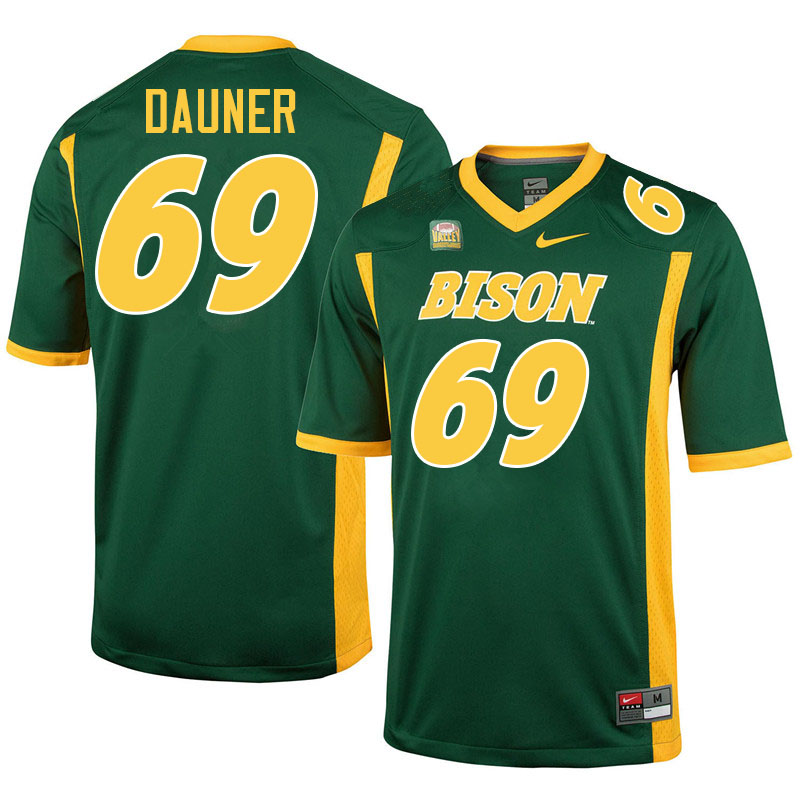 North Dakota State Bison #69 Carter Dauner College Football Jerseys Stitched-Green